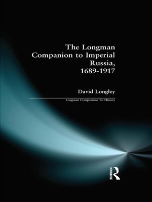 cover image of Longman Companion to Imperial Russia, 1689-1917